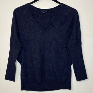 Eileen Fisher Wool Gray V-Neck Sweater Size L